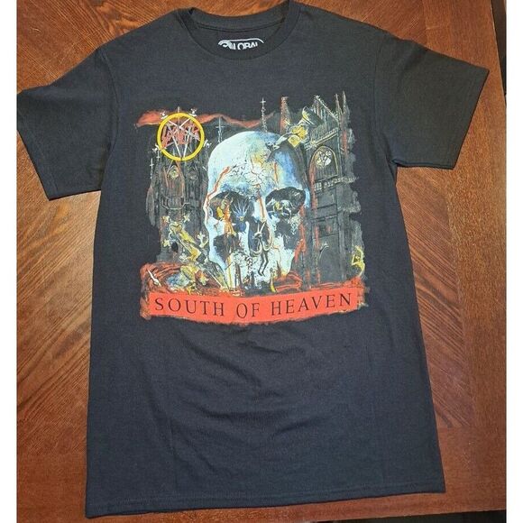 Slayer South of Heaven Black T-shirt‎ Sz Small 100% Cotton Graphic T-Shirt - Picture 1 of 5